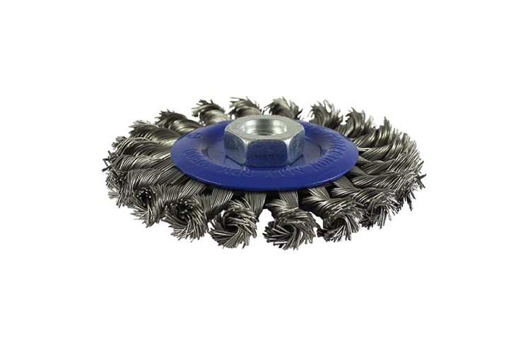 115MM TWISTED WIRE GRINDER BRUSH (BLUE) (FLAT TYPE)
