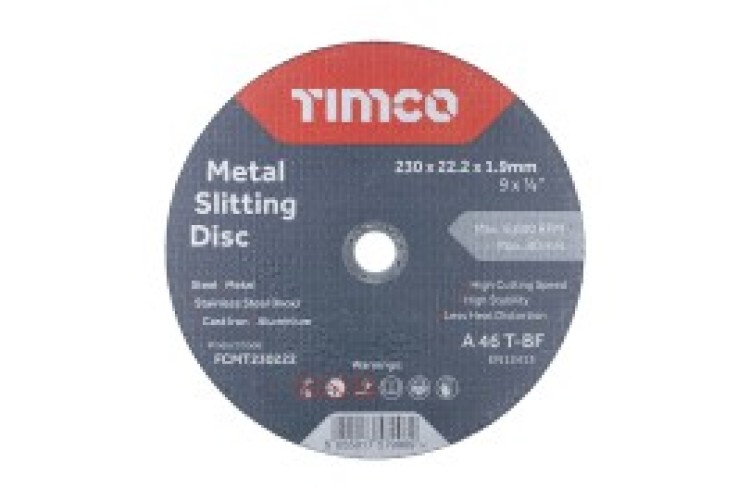 230MM x 22.2MM x 1.9MM SLITTING (CUTTING) DISC (25 BOX)