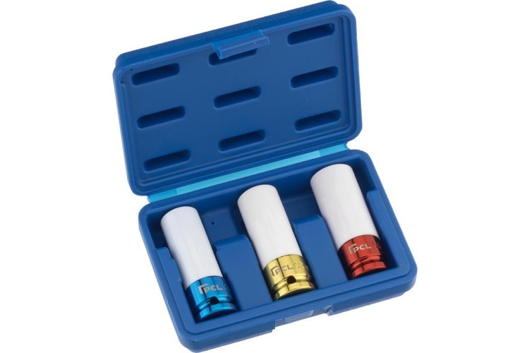 3 Piece Alloy Wheel, Deep Impact Socket Set, 1/2