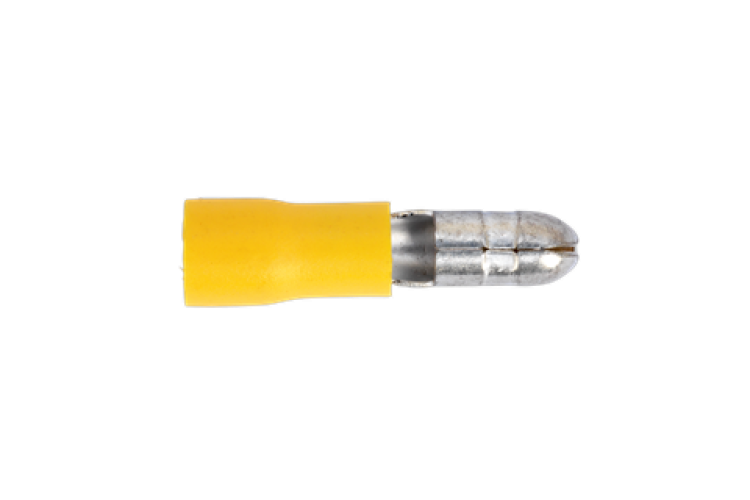 5MM MALE BULLET TERMINAL (YELLOW) (100 PK)