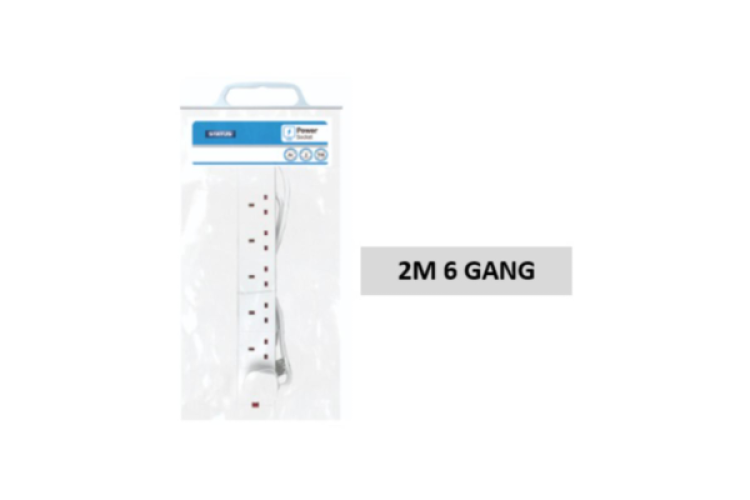 6 GANG 2MTR EXTENSION LEAD SOCKET (STATUS)
