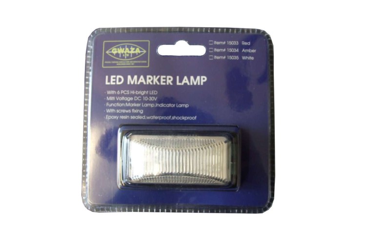 74X38X30MM LAMP MARKER LED (WHITE) (12/24V) 