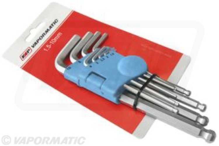 9 PIECE METRIC ALLEN KEY SET