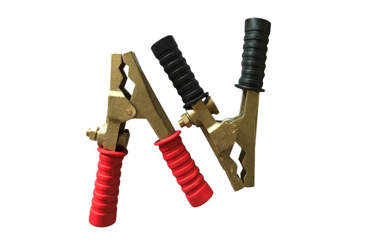 BATTERY BOOSTER CLAMP SET ( HEAVY CAST) (RED/BLACK) (500 AMP)