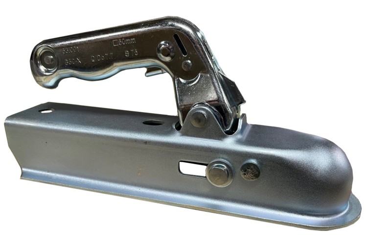 FEMALE TRAILER HITCH (ROUND DRAWBAR) (PRESSED STEEL) (50MM)
