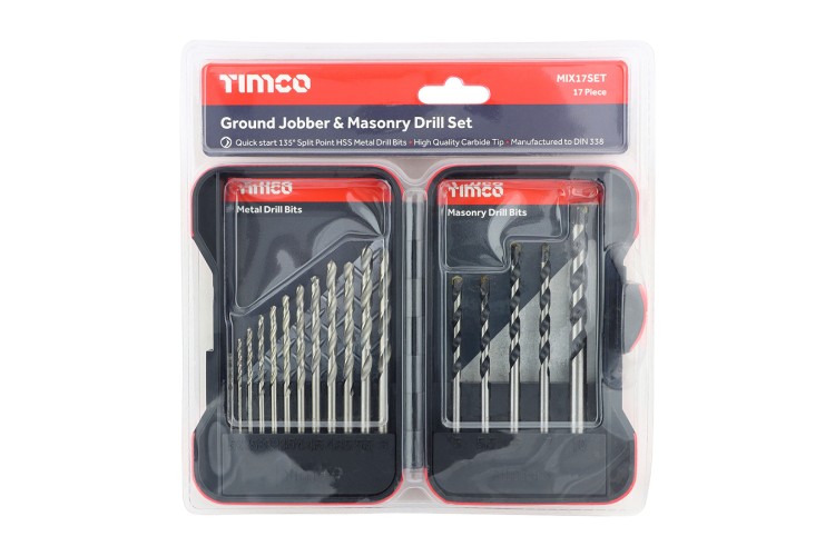 Ground Jobber & Masonry Drill Set 17pcs
