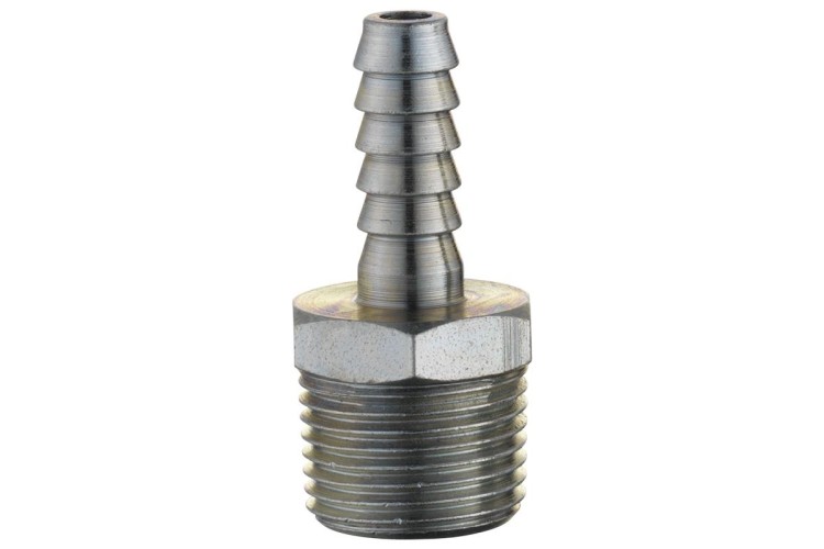 Hose Tail 6.35mm (1/4) i/d Hose to Male Thread R 3/8
