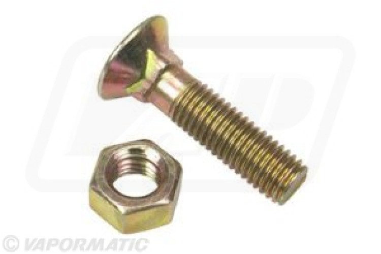 M12 X 50MM COUNTERSUNK PLOUGH BOLT & NUT 8.8