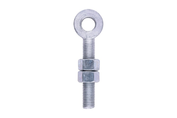 M16 x 100MM ADJUSTABLE GATE EYES WITH NUTS (ZINC)
