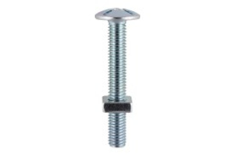 M6 X 160MM ROOFING BOLTS AND NUTS (ZINC)