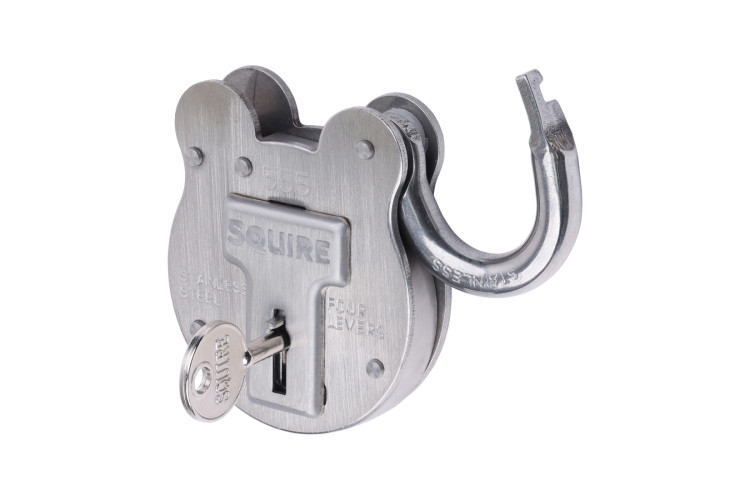 Marine Grade Old English Padlock - Stainless Steel - Standard Shackle - 555 50mm