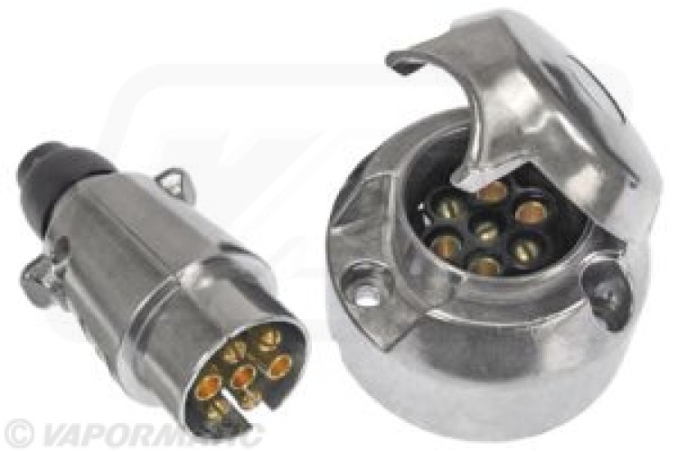 7 PIN TRAILER PLUG & SOCKET (METAL)