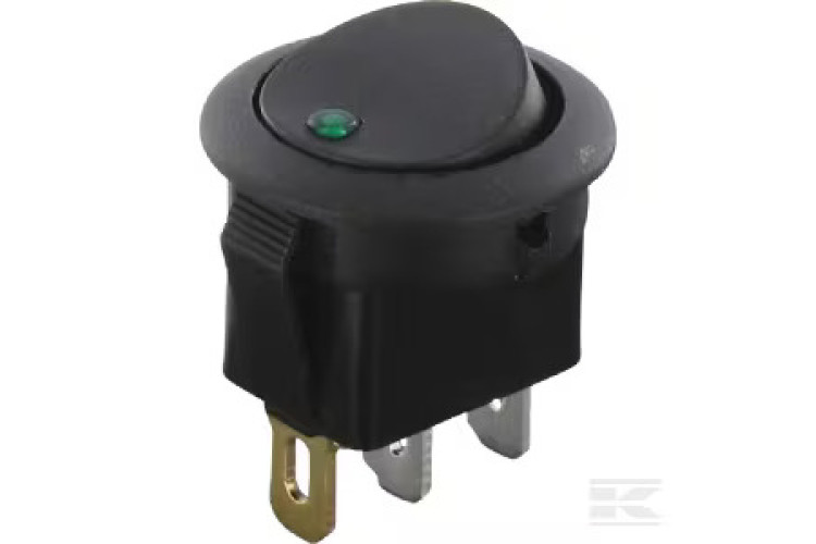 ROCKER SWITCH (GREEN LED) (12VOLT DC)