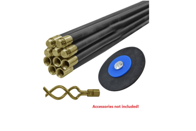 SET OF 10 POLY DRAIN RODS