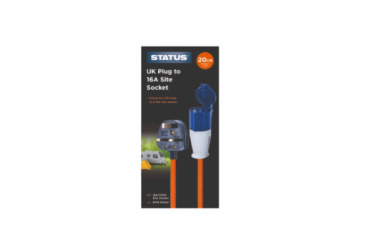 STATUS UK PLUG TO 16A SITE SOCKET MAINS PLUG