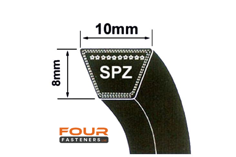 V-BELT WEDGE WRAPPED SPZ-SECTION (8x10mm) (SPZ1750)